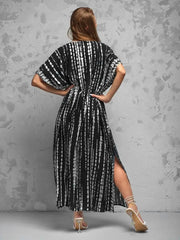 Black tie-dye kaftan