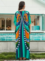 Green Maxi Butterfly Kaftan