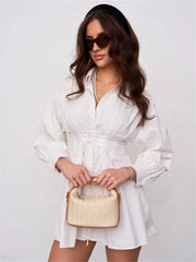 Mini Straw Bag with Crossbody Strap