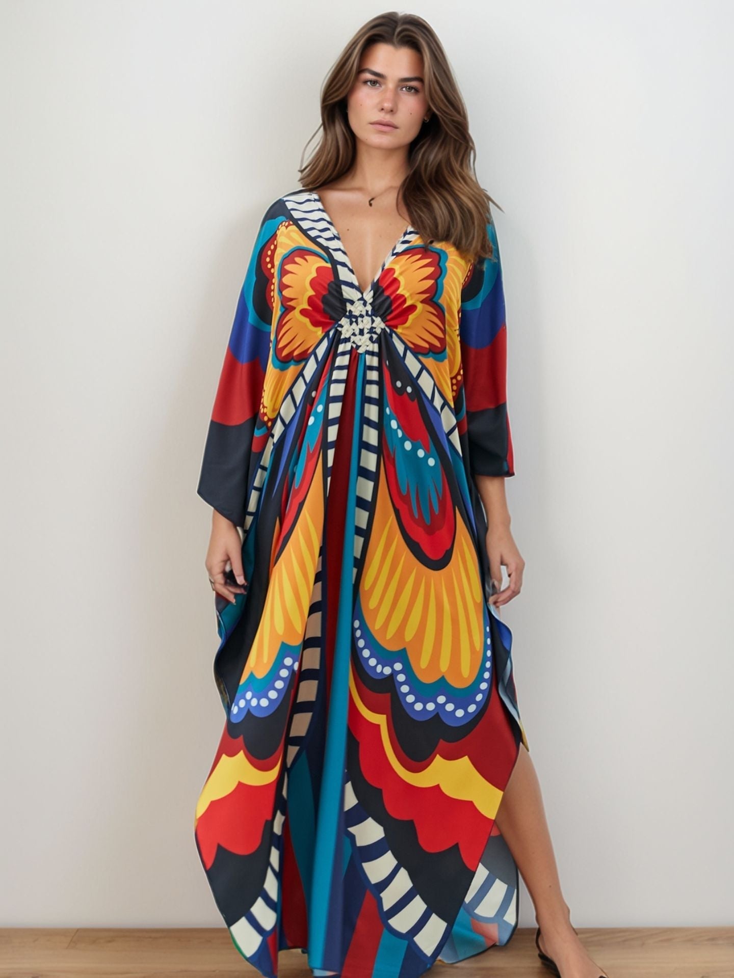 Black Maxi Butterfly Kaftan