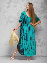 Jade tie-dye kaftan