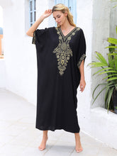 Black Majestic Bloom Kaftan