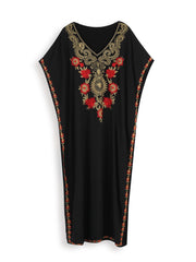 Black Bloom Kaftan