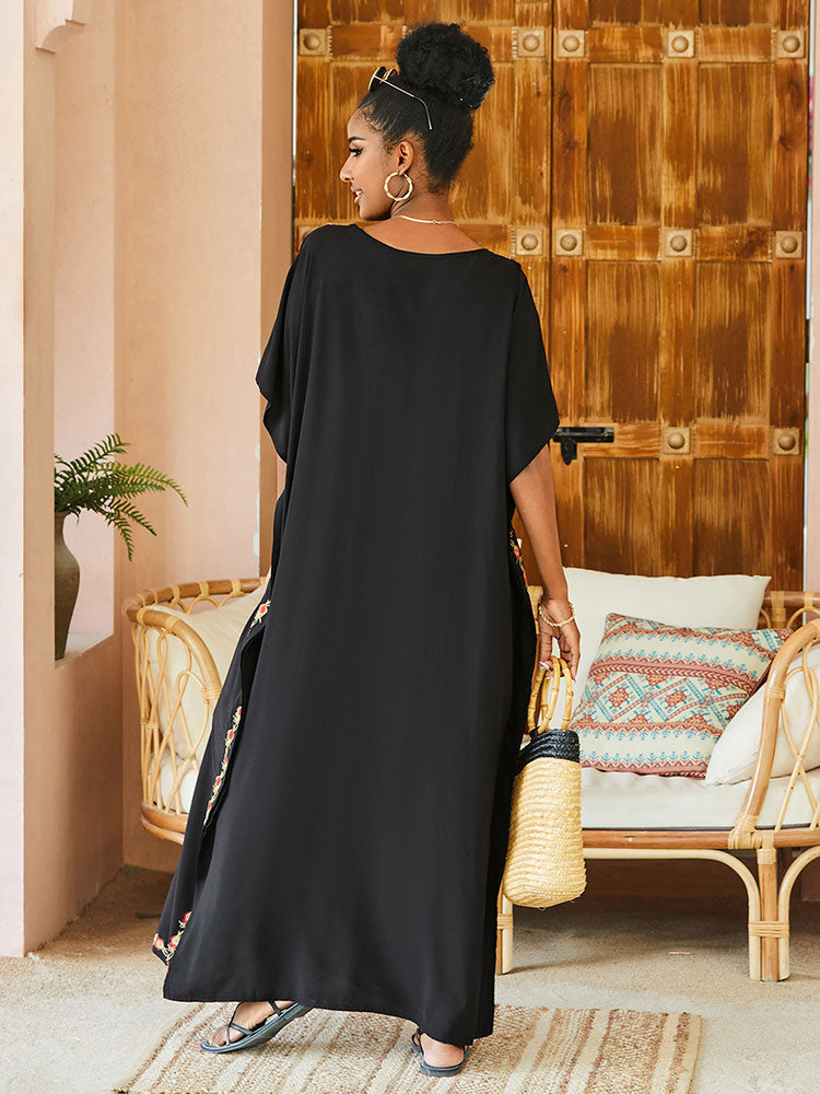 Schwarzer Blütenkaftan
