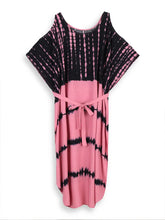 Shadow Dye Kaftan – Black & Blush