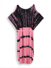 Shadow Dye Kaftan – Black & Blush