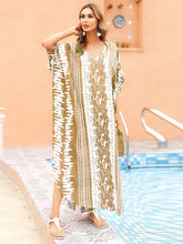 Ethnic Print Kaftan Caramel