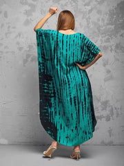 Jade tie-dye kaftan