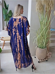 Purple tie-dye kaftan