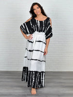 Shadow Dye Kaftan – Black & White