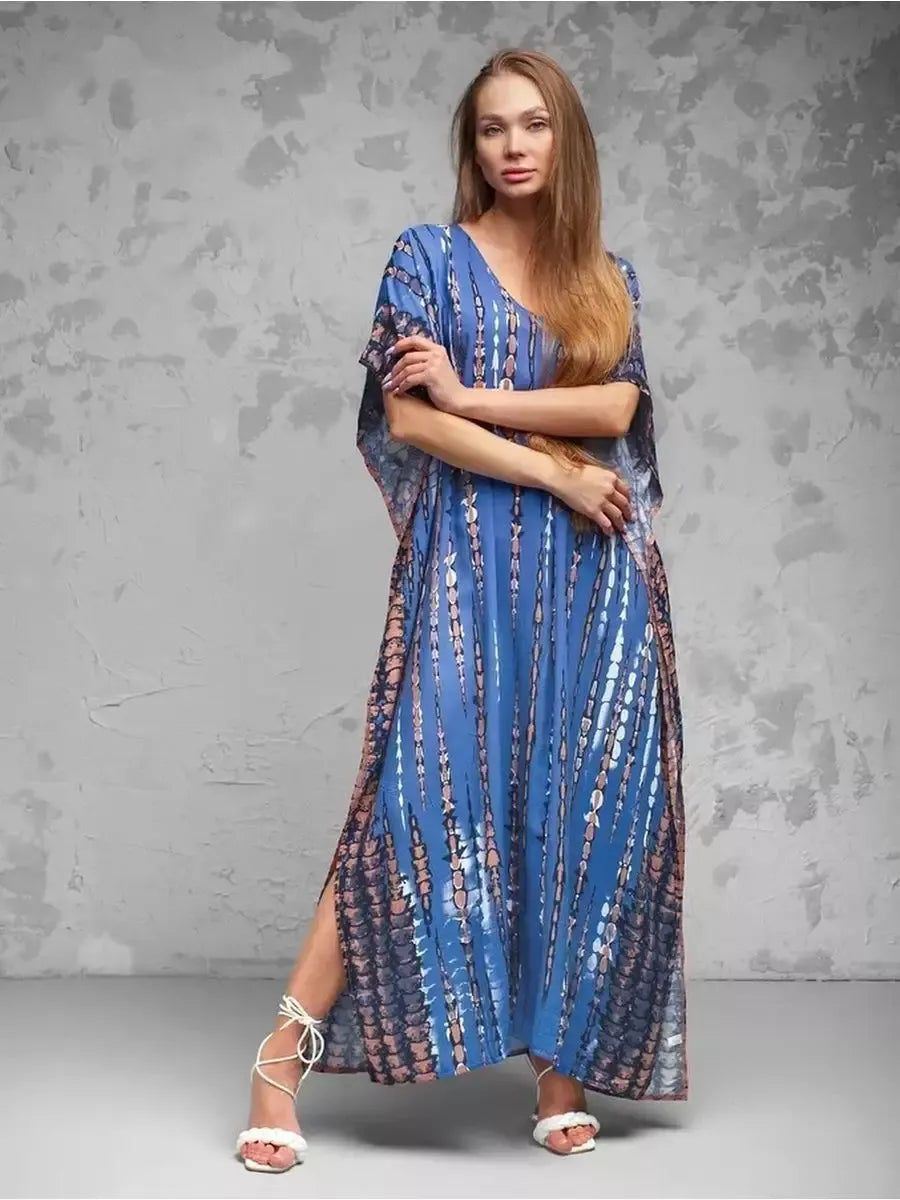 Navy tie-dye kaftan
