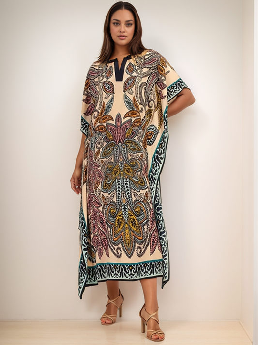Nude Paisley Kaftan