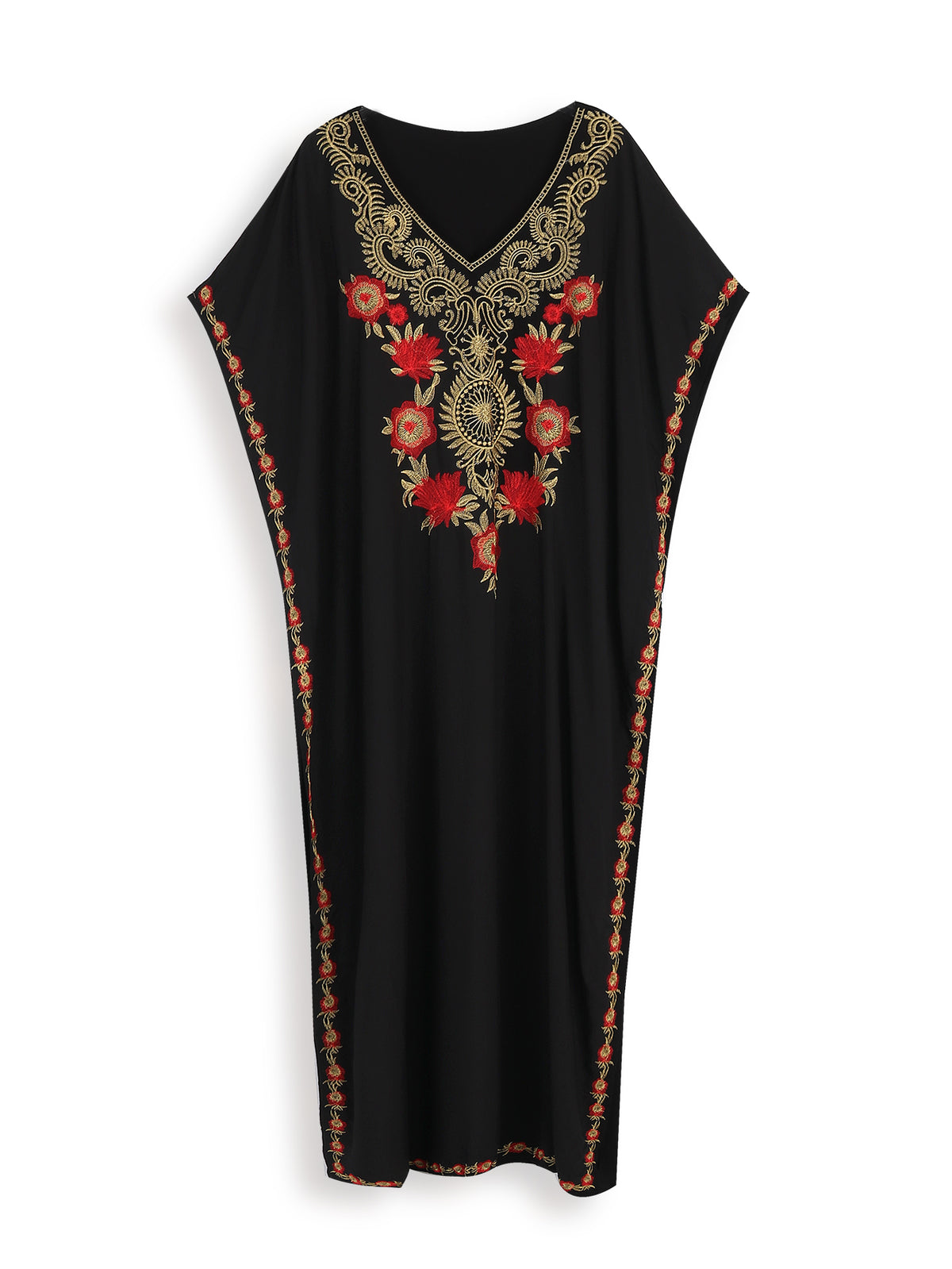 Black Bloom Kaftan