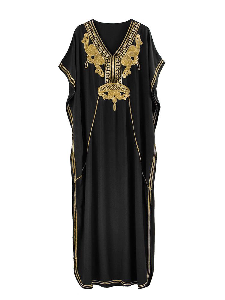 Black Regal Gold Kaftan